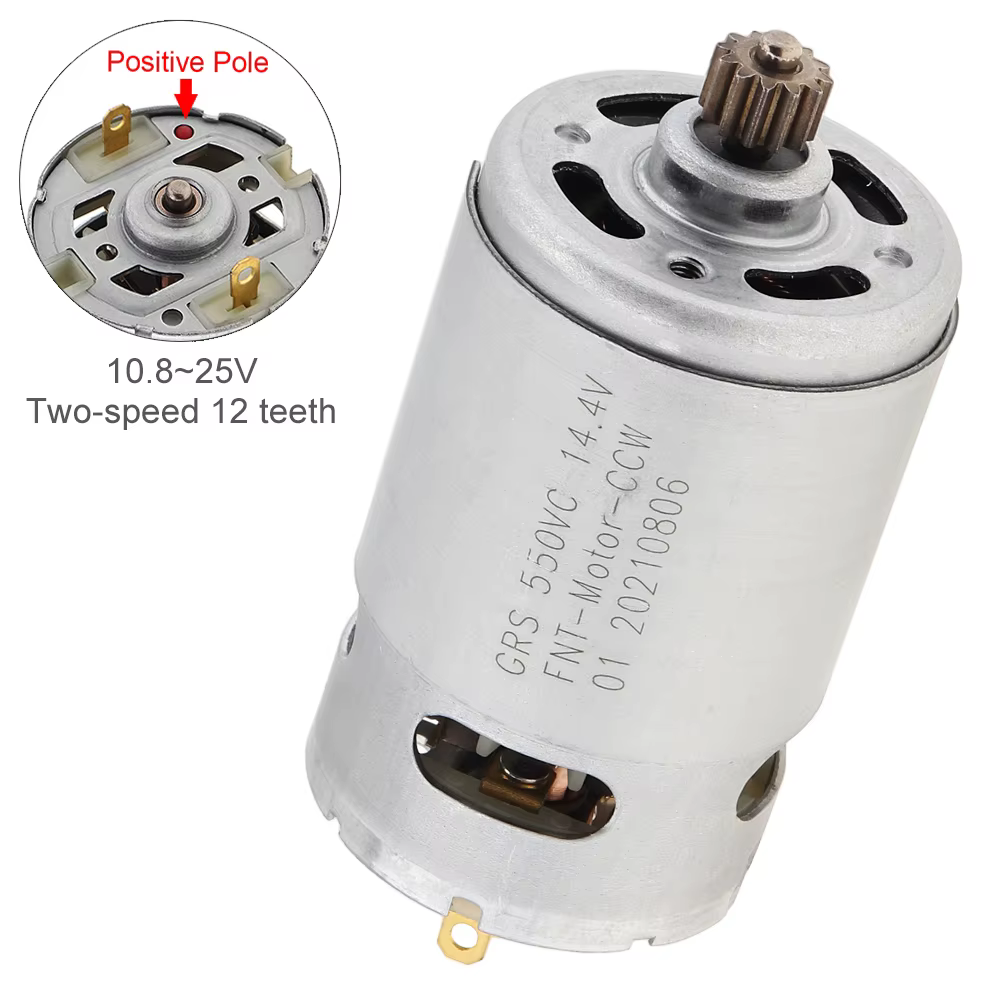 Moteur électrique RS550 à 12 dents