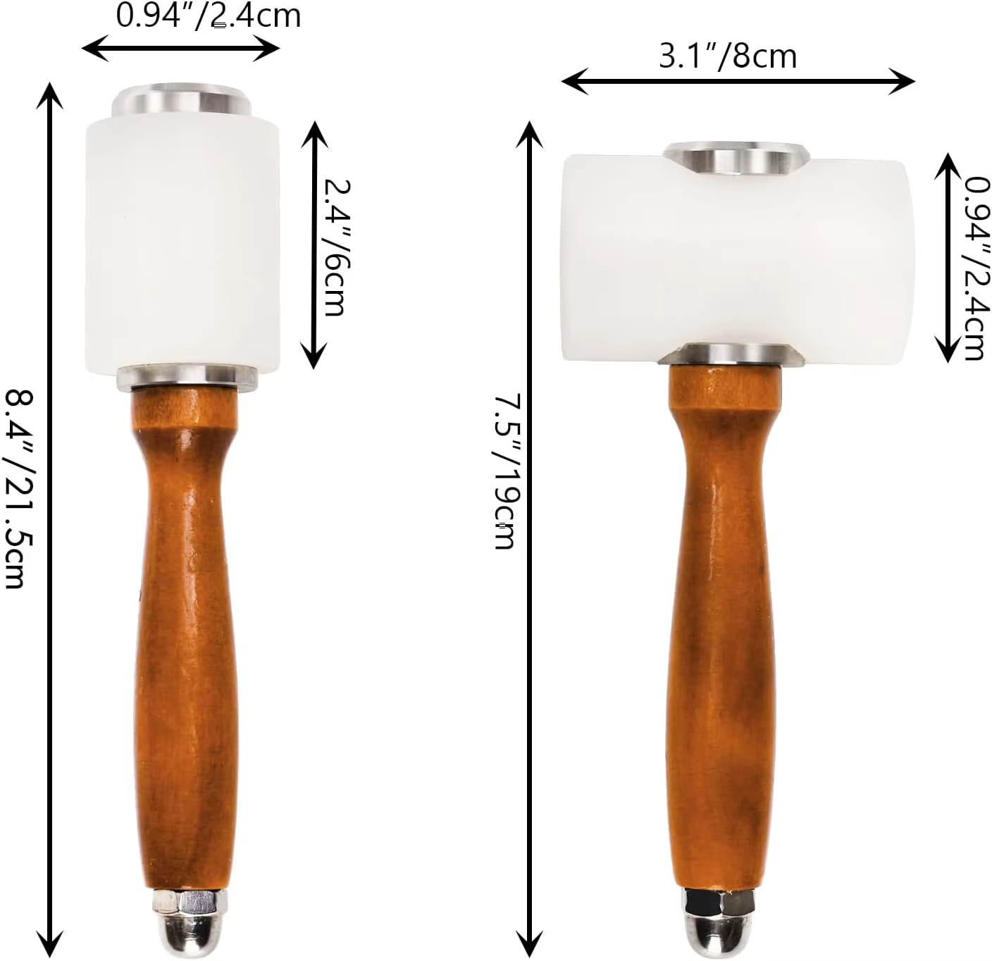 Marteau de sculpture sur cuir DIY - Tête en nylon de haute qualité avec manche en bois