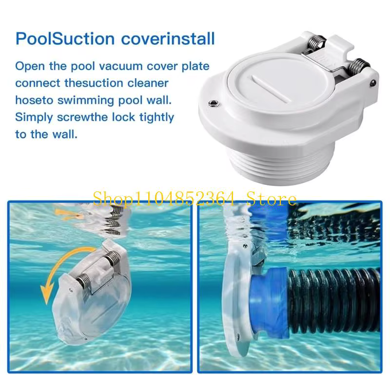 Adaptateur tuyau d'aspirateur piscine résistant aux fuites 652F, adapté général pour une fixation murale sécurisée