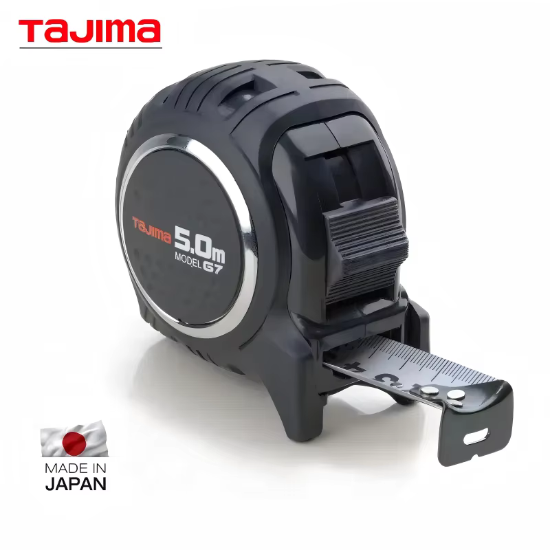 Mètre Ruban de Construction Japonais Tajima 5m x 19/25mm - Rétractable