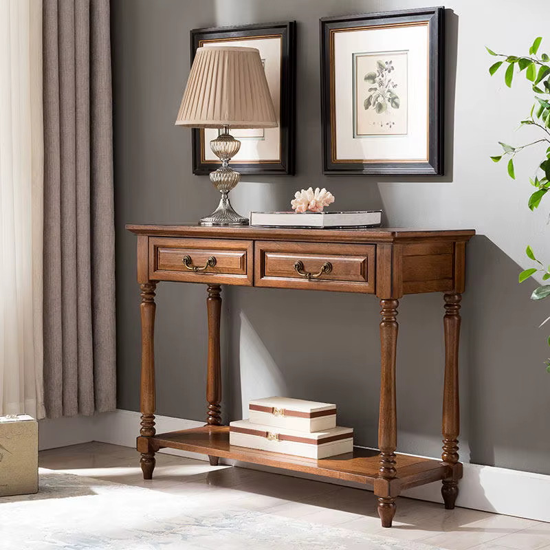 Table Console rectangulaire de rangement avec tiroirs