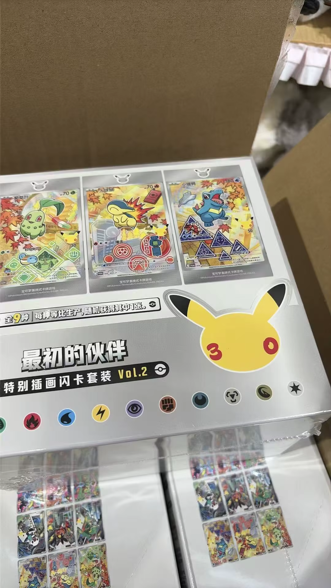 En stock – Boîte de célébration Pokémon PTCG chinois simplifié 30e anniversaire 30 Vol.2 – Boîte de cartes des premiers partenaires – Cartes TCG
