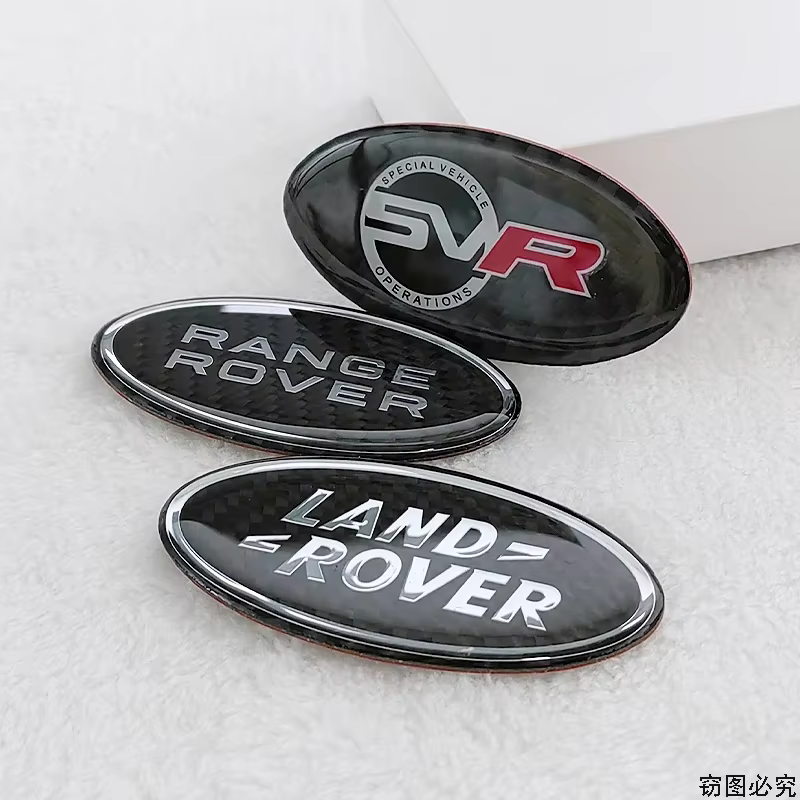 Autocollant emblème de carrosserie de voiture en fibre de carbone avec logo SVR pour Land Rover Range Rover Sport Velar Evoque Freelander Discovery SVR