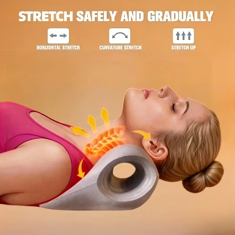 Oreiller de massage cervical – Masseur Shiatsu pour le cou et les épaules à usage domestique avec support, traction multifonctionnelle, aide à l'alignement de la colonne vertébrale