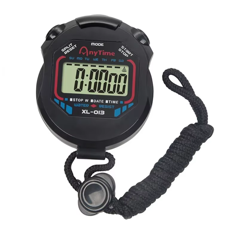 Chronomètre numérique professionnel classique avec écran LCD portable et cordon