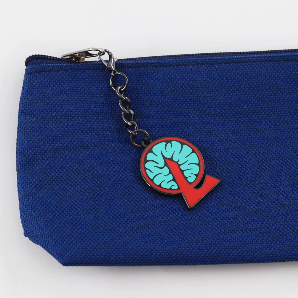 Porte-clés avec logo Lobotomy Corporation, accessoire de jeu créatif, lettre rouge L, badge en métal, bijou, cadeau pour les fans
