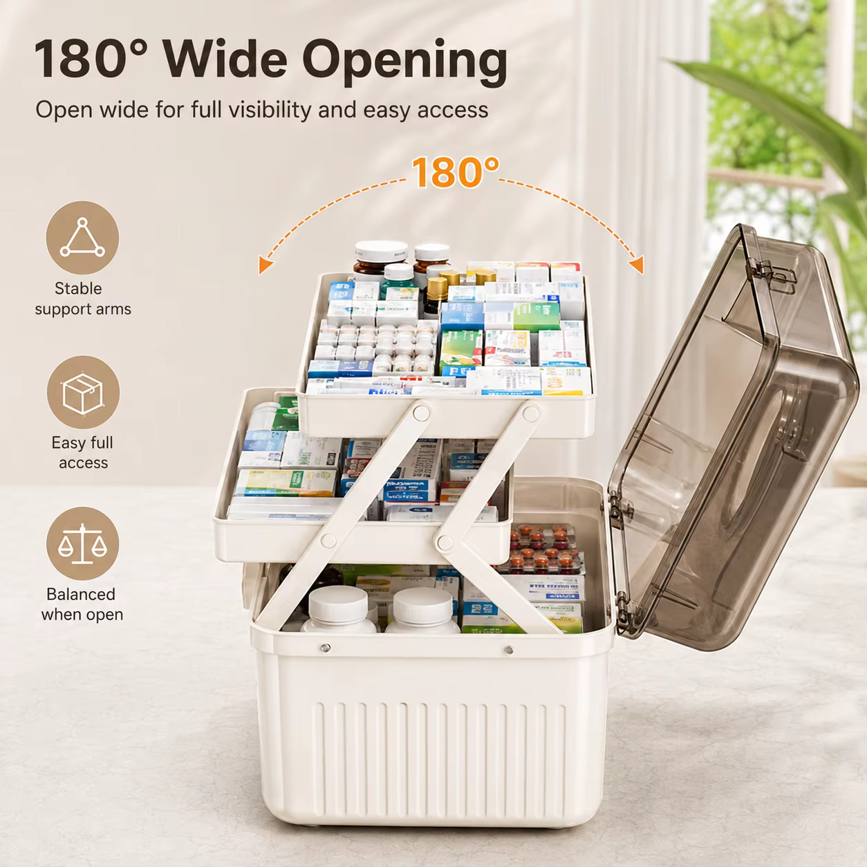 Boîte à médicaments domestique grande capacité