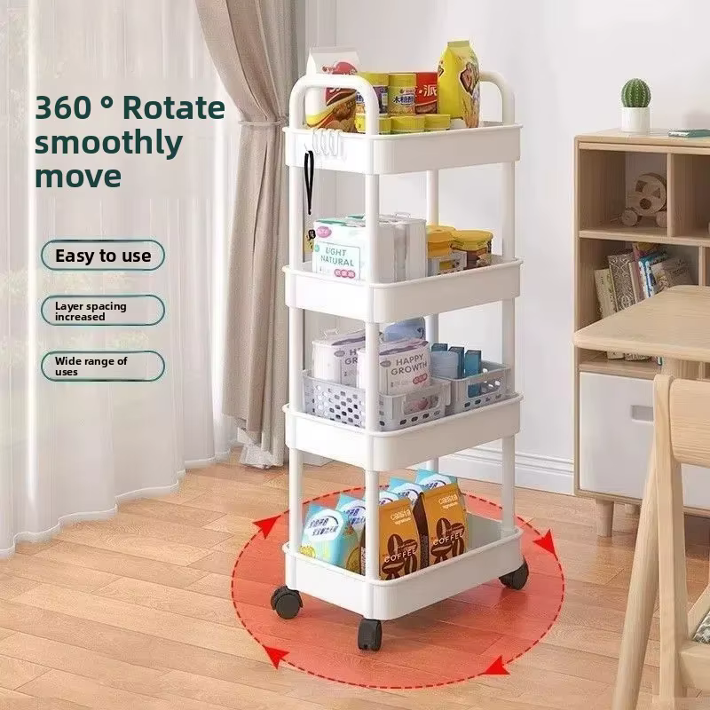 Étagère de rangement multifonctionnelle blanche à 5 niveaux