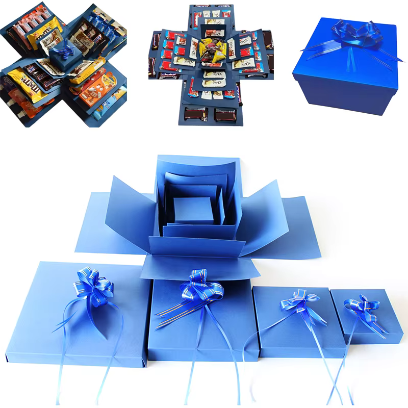 Boîte d'emballage cadeau pour fête d'anniversaire et de mariage