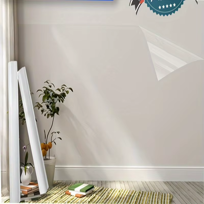 Film de protection mural en plastique à adhérence électrostatique – Film imperméable, résistant à l'huile, amovible pour la cuisine, sans colle, facile à nettoyer