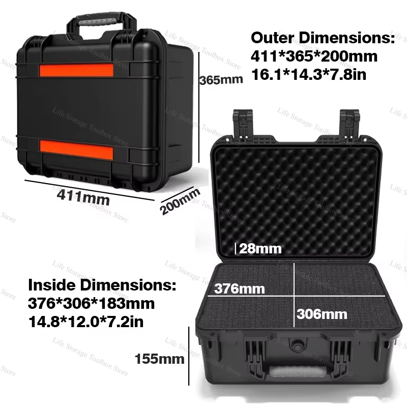 Étui de rangement pour batterie et chargeur Makita Dewalt Milwaukee Parkside - Boîte à outils électrique étanche - Sac