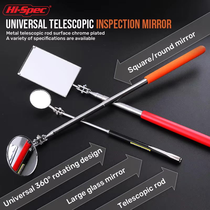 Miroir rotatif d'inspection extensible