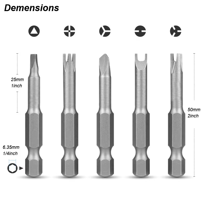 Tournevis triangulaire de précision en forme de Y U