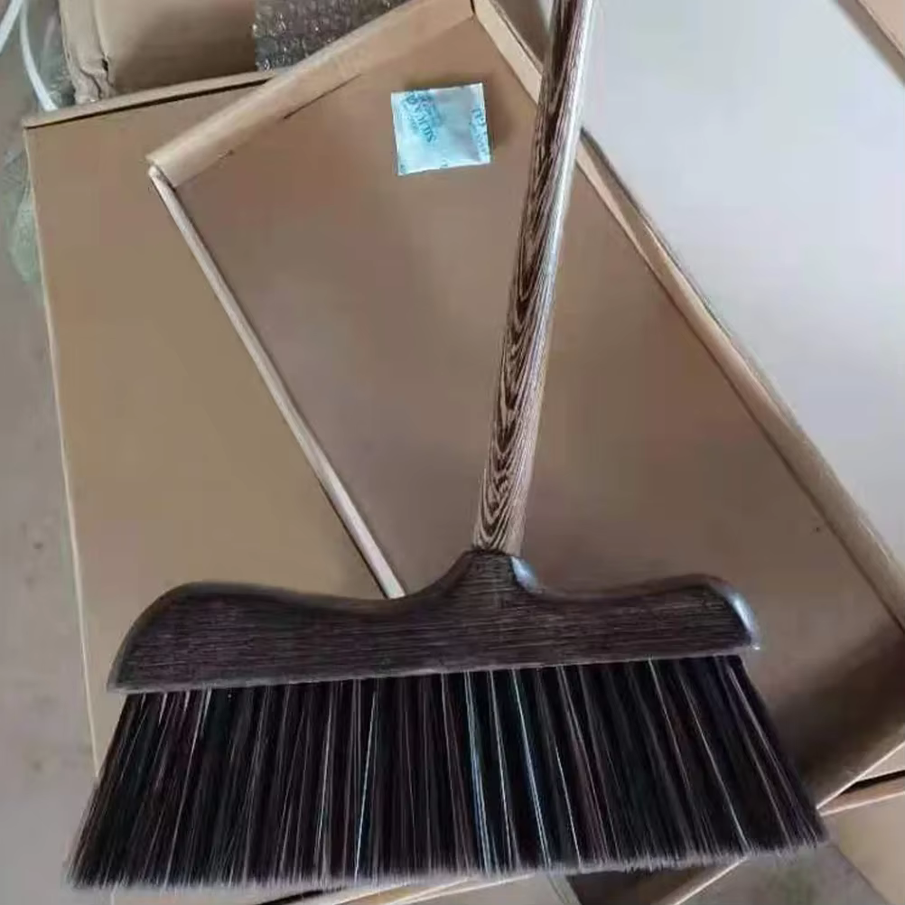 Balai d'extérieur, balai coudé, manche en bois, balai de balayage de sol doux, balai de cuisine, brosse de nettoyage, balais pliables pour Garage