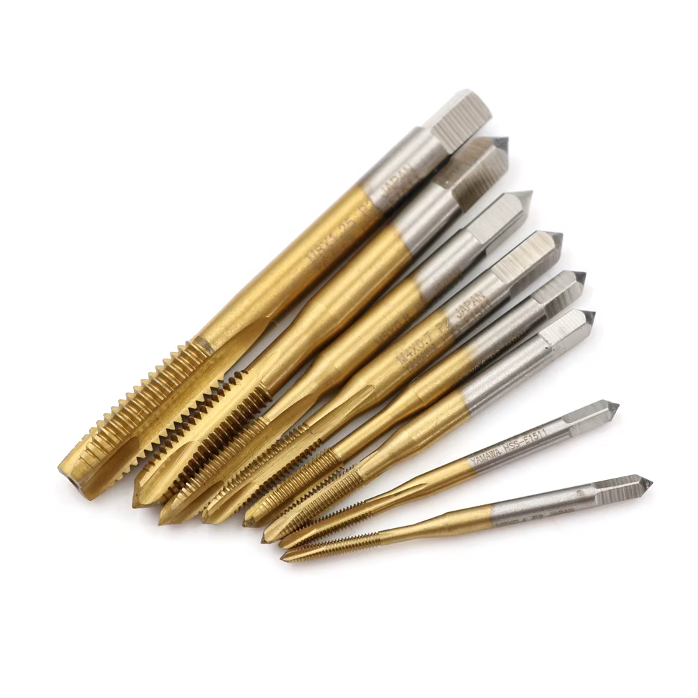 Tarauds métriques HSS à cannelures droites M2/M2.5/M3/M3.5/M4/M5/M6/M8