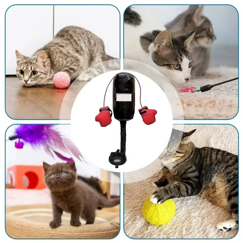 Mini sac de frappe interactif pour chat