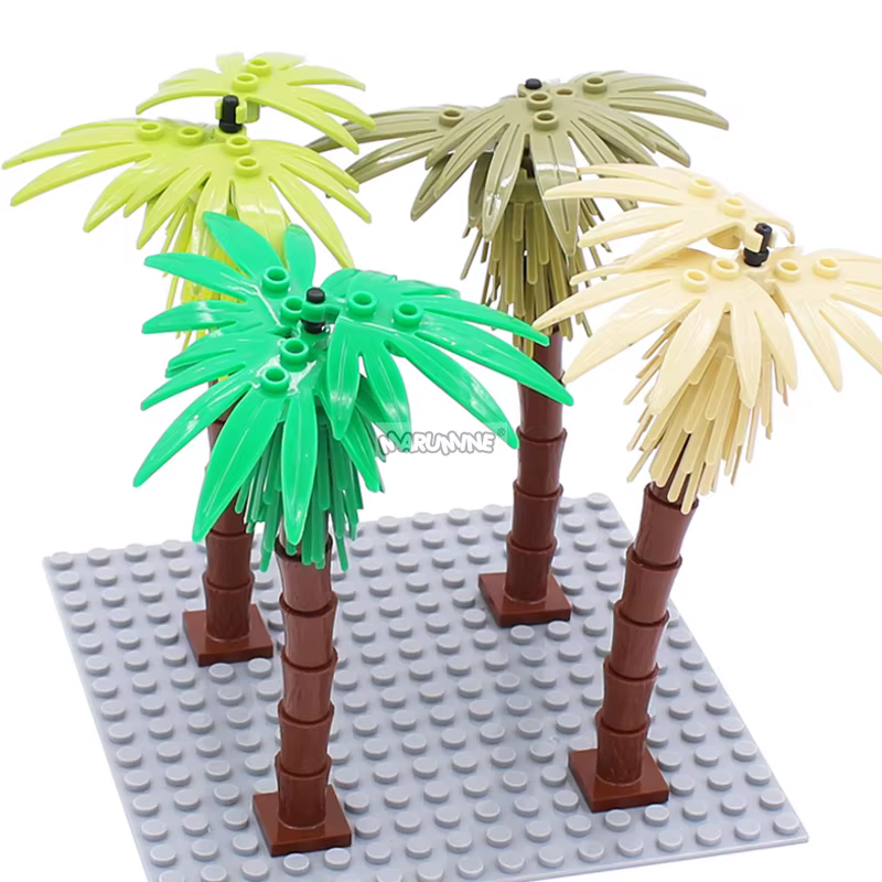 MARUMINE 4 pièces cocotier MOC ville plante blocs de construction briques jardin bonsaï forêt bricolage modèle classique Kit 30338 30239