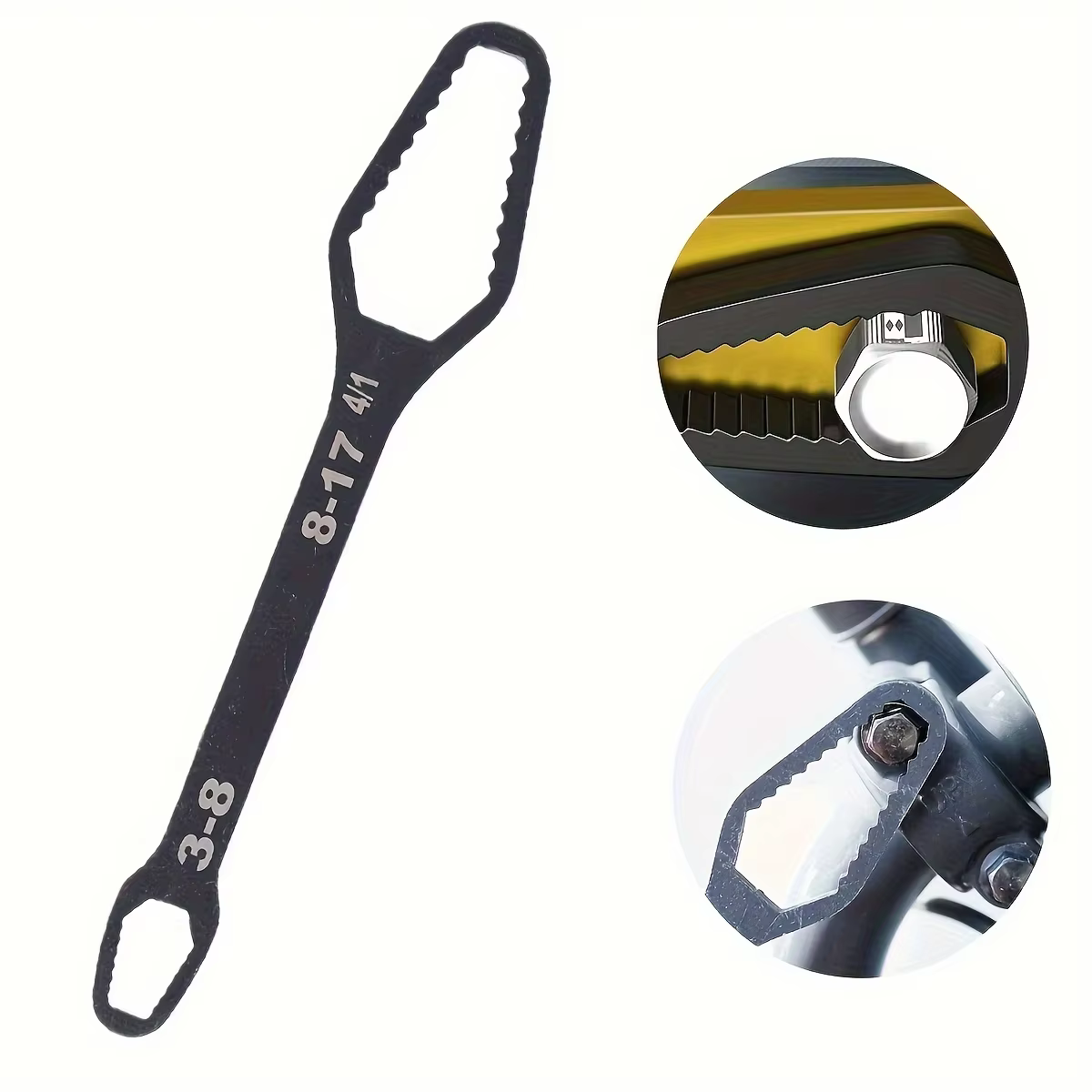 Clé universelle à Double extrémité, clé de réparation d'écrous à vis auto-serrant de 3 à 17mm, clé à cliquet à Double tête réglable 1 pièce