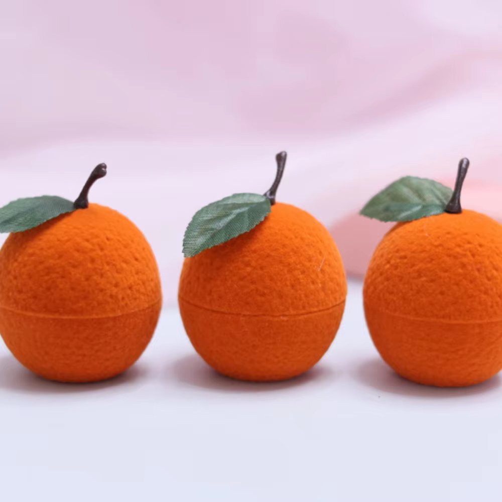 Boîte à bagues orange anti-poussière