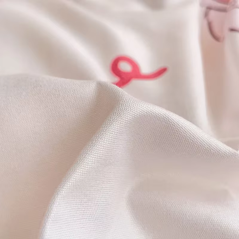 Ensemble de draps de lit de style dessin animé pour enfants, ensemble de literie imprimé lapin mignon, respirant, durable, reine, roi