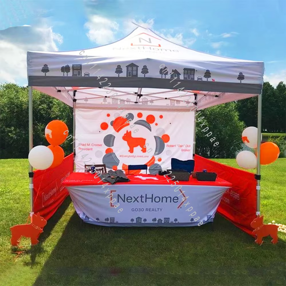 Tente pliable instantanée de luxe simple, design personnalisé, tente commerciale résistante au vent pour les activités de marketing de marque, stand