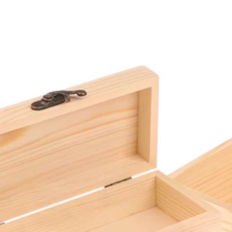 Boîte de rangement rectangulaire en bois