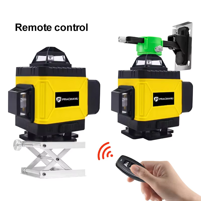 Pracmanu 16 lignes niveau laser 4D croix horizontale et verticale ligne verte 360 °
