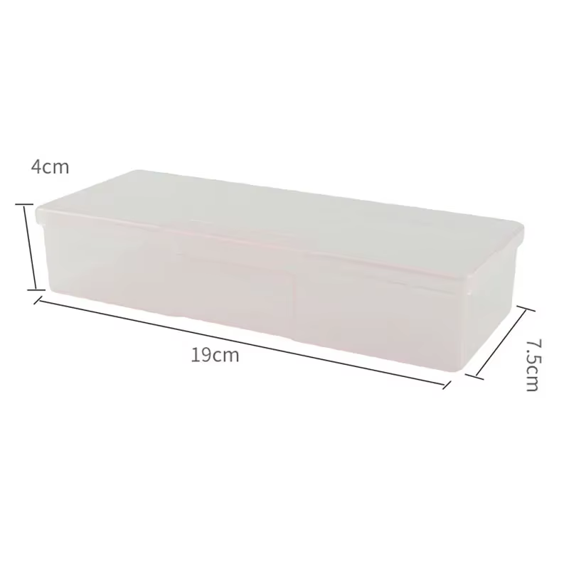 Boîte de rangement en plastique rose/Transparent
