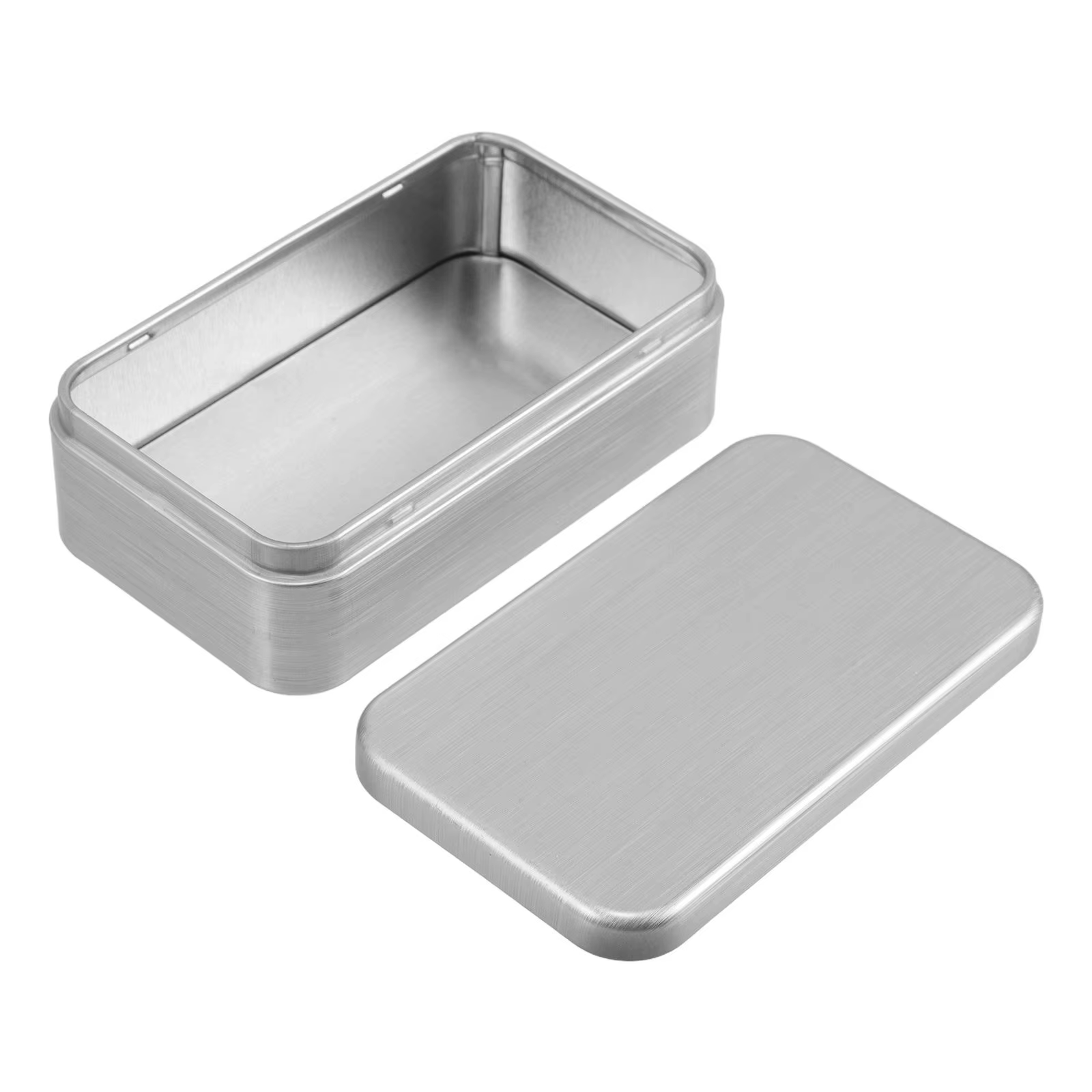 Boîte en fer blanc brossé