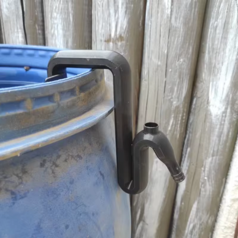 Tuyau de siphon auto-amorçant sans perçage pour transfert et évacuation d'eau de pluie