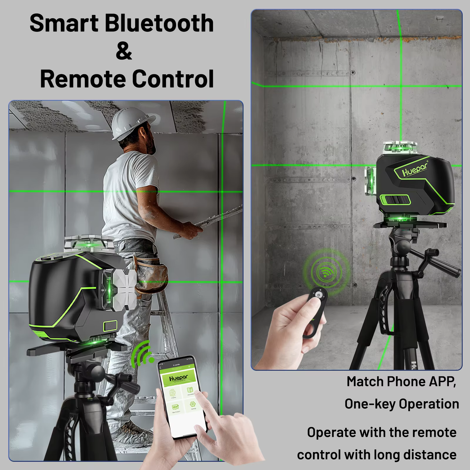 Huepar S04CG-C 4D Niveau laser vert Outils