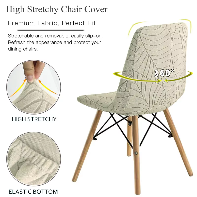 Housse de chaise en forme de coquille