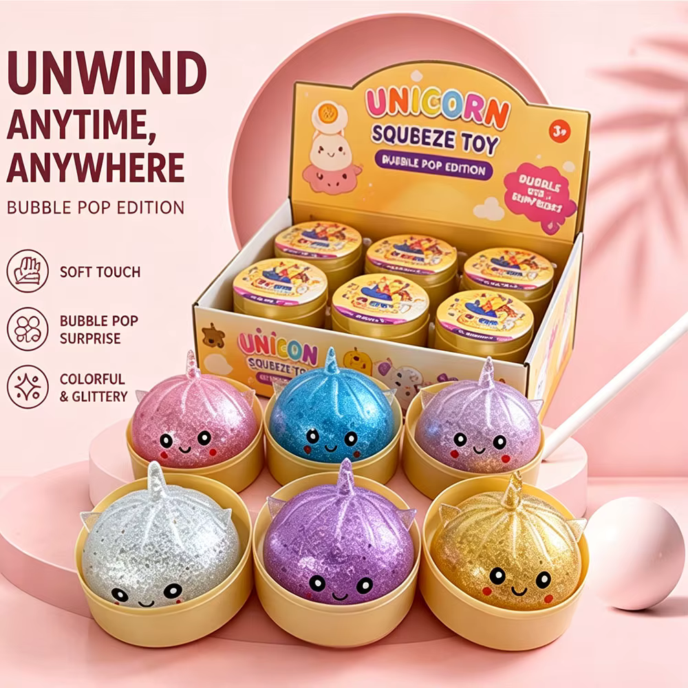 Unicorn Bao Bun Squishy Blind Box Surprise Mystère à Remontée Lente