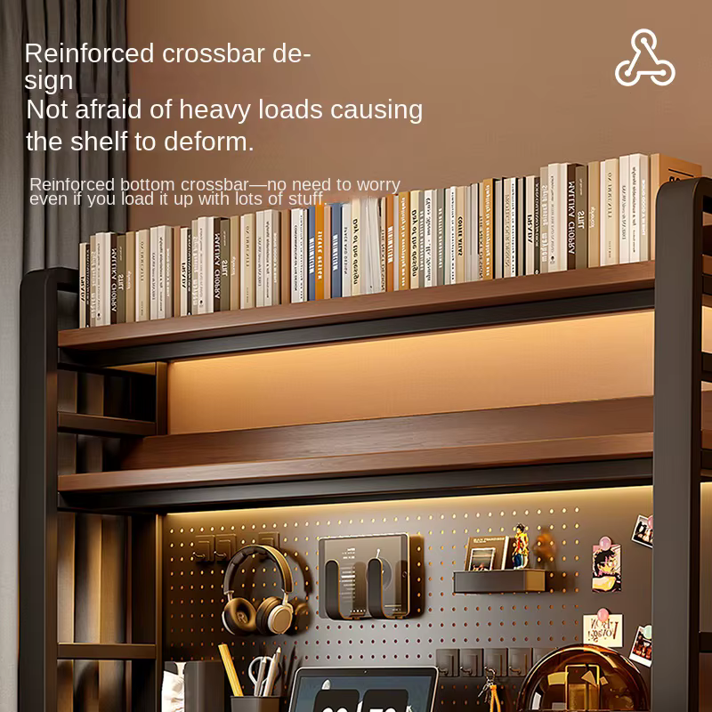 Étagère de bureau, bureau/commode à panneau perforé