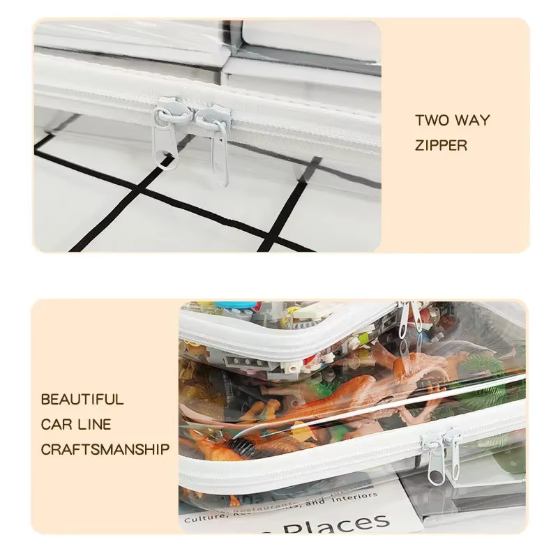 Boîte de rangement de voyage en plastique dur PVC Transparent
