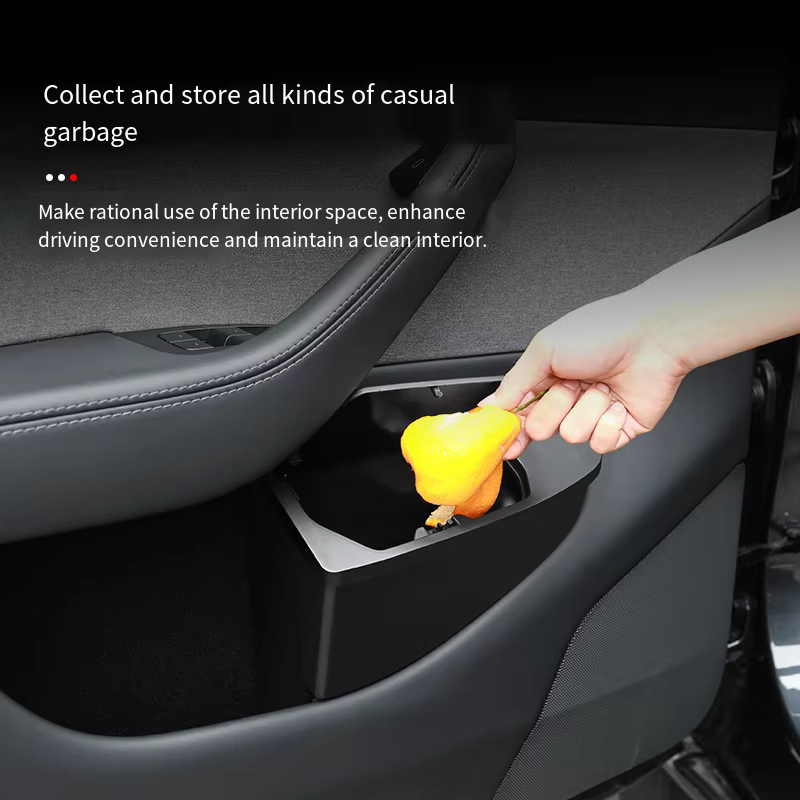 Boîte de rangement multifonctionnelle pour porte de Tesla Model Y Juniper, boîte de rangement pour porte avant de voiture, poubelle de rangement