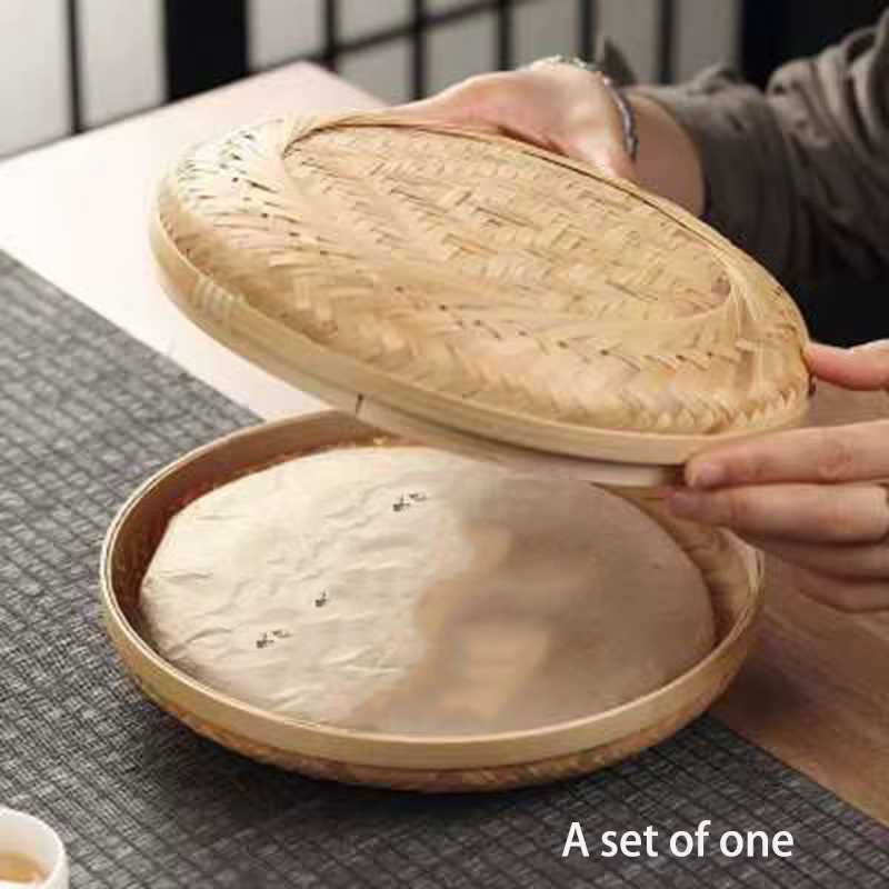 [CLOS] panier de rangement de thé fait à la main en bambou Pu 'Er