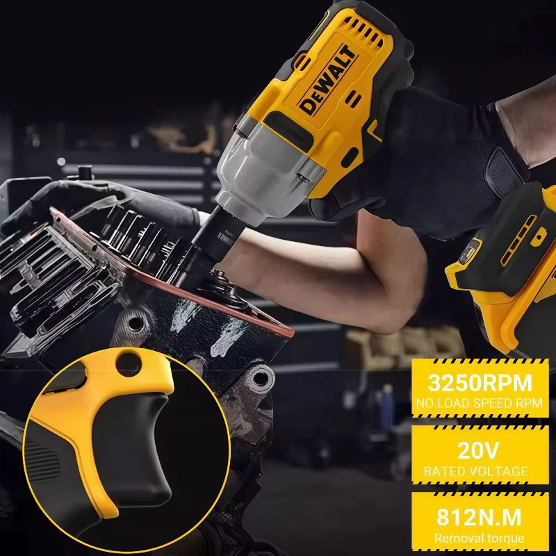 Dewalt DCF892 clé à chocs sans brosse à couple élevé outil électrique sans fil batterie 20V alimentation sans fil pour l'amélioration de l'habitat