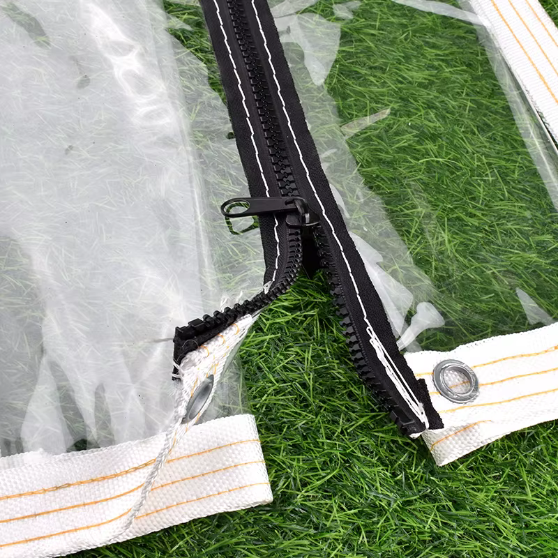TarLII-Bâche d'isolation transparente anti-pluie avec fermeture éclair