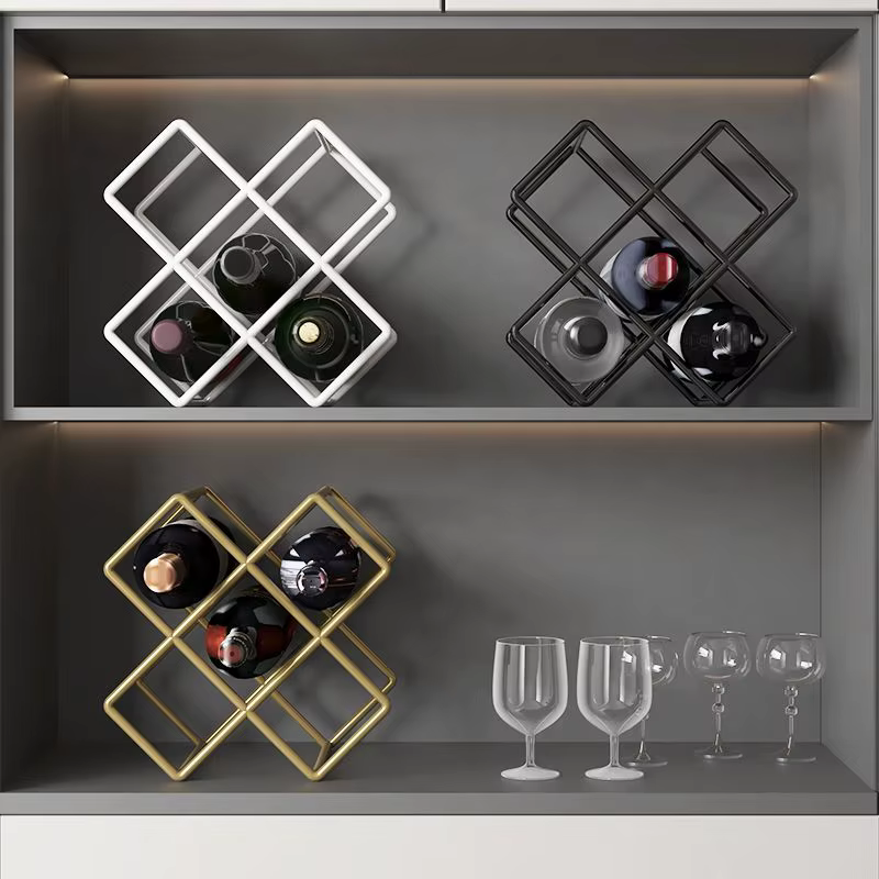 Casier à vin ménage lumière luxe losange treillis armoire à vin support de rangement bouteilles de vin