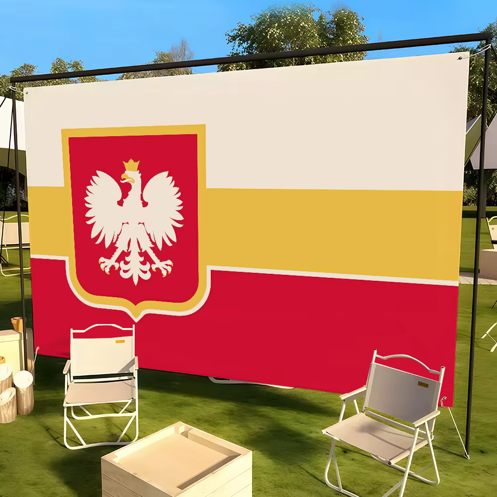 Drapeau de Pologne adapté aux fêtes d'anniversaire