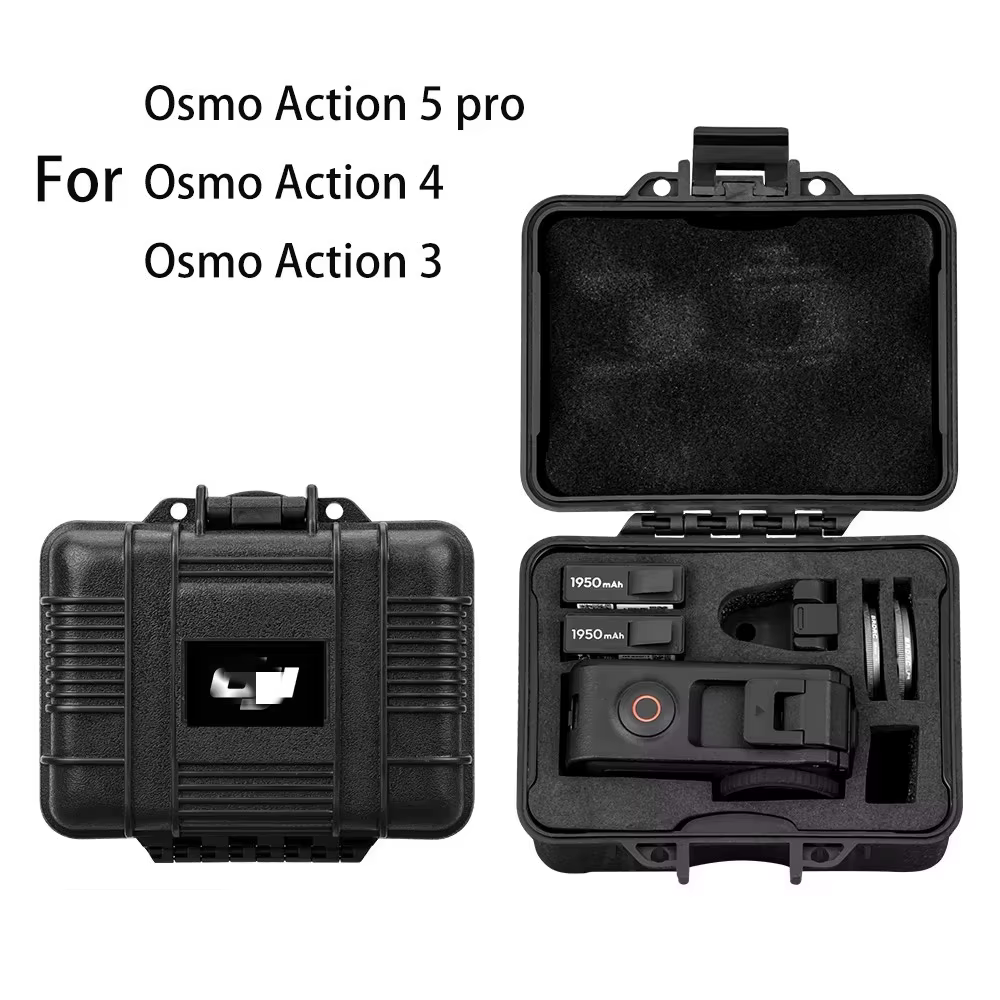 Boîte étanche rigide pour accessoires DJI Action 5 Pro/Osmo Action 4/3, valise de transport portable et de protection