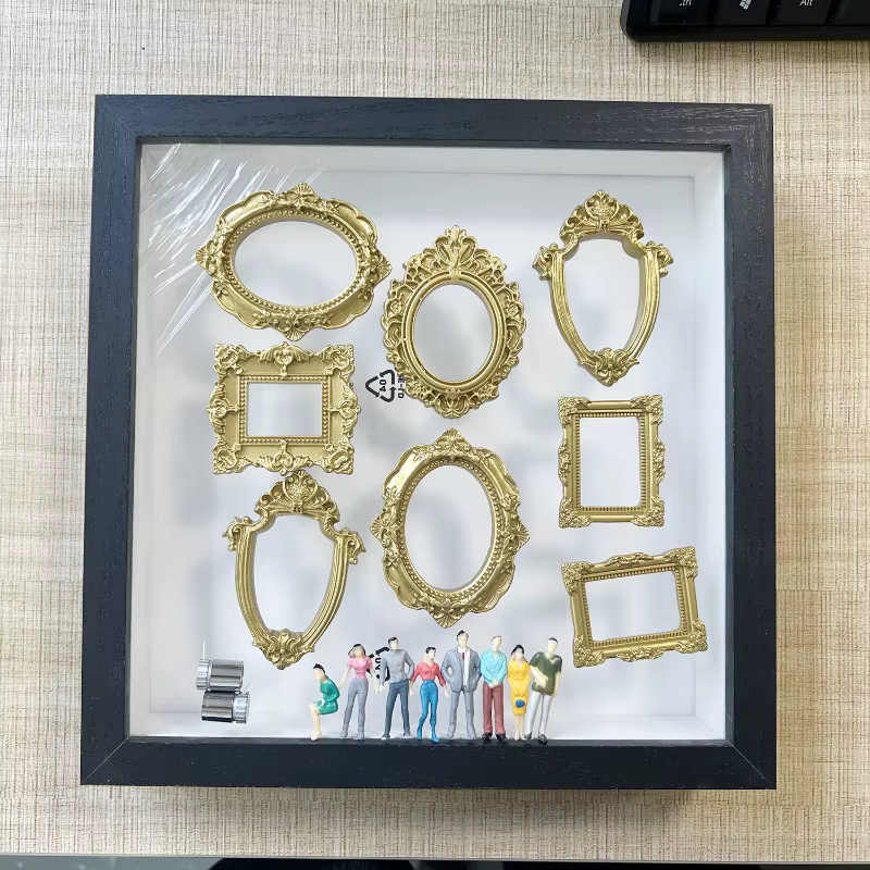 Kit de présentation créatif DIY Mini Musée Silhouette Shadow Box avec cadres en bois – Cadeau pour Anniversaire