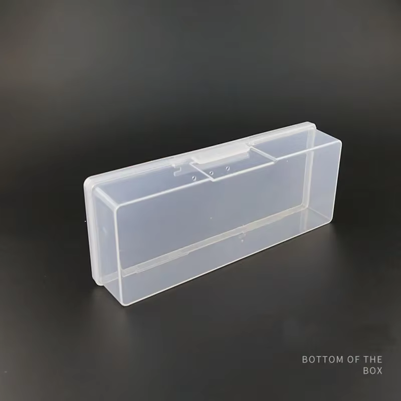 Boîte de rangement en plastique rose/Transparent