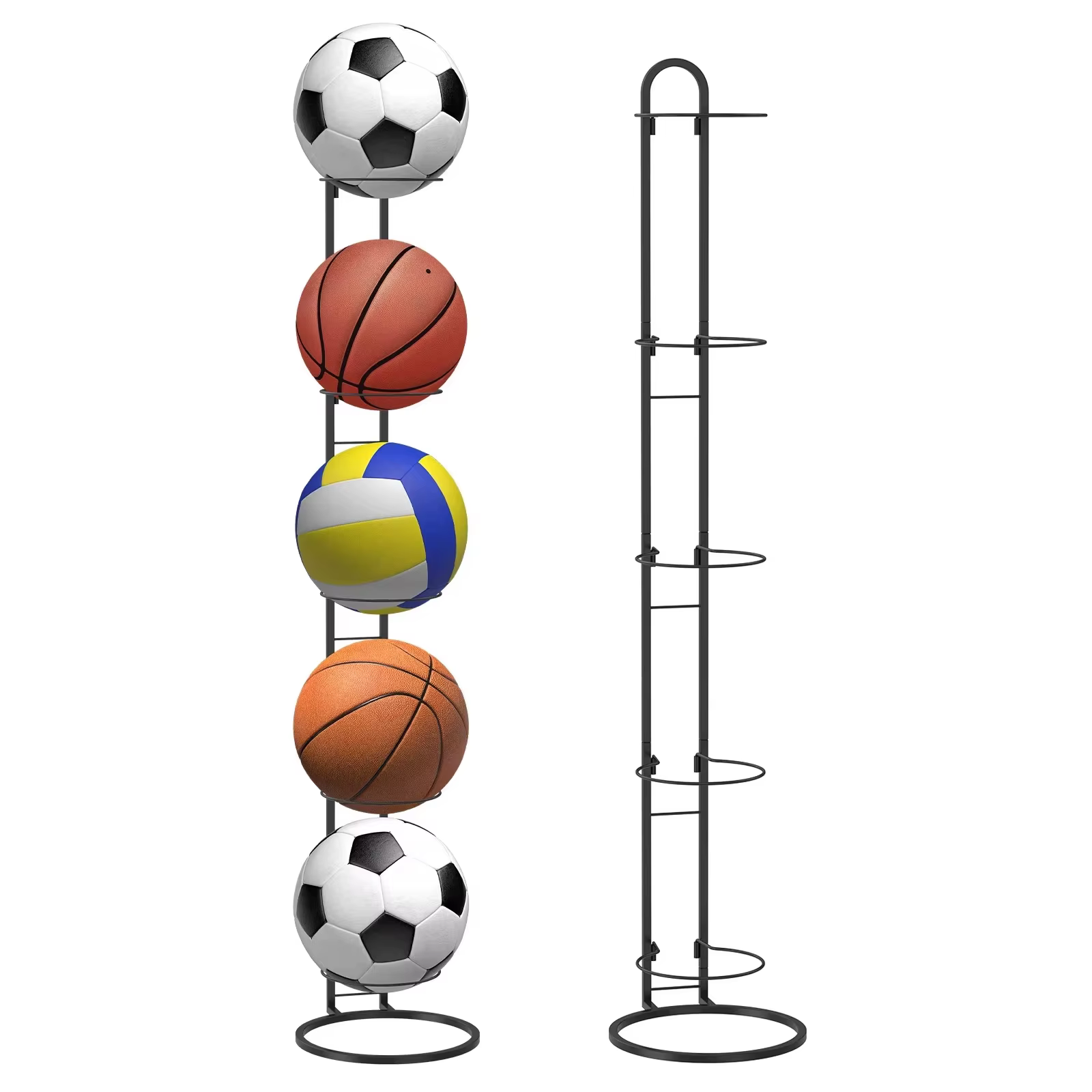 Support de rangement pour ballons de sport à 5 niveaux
