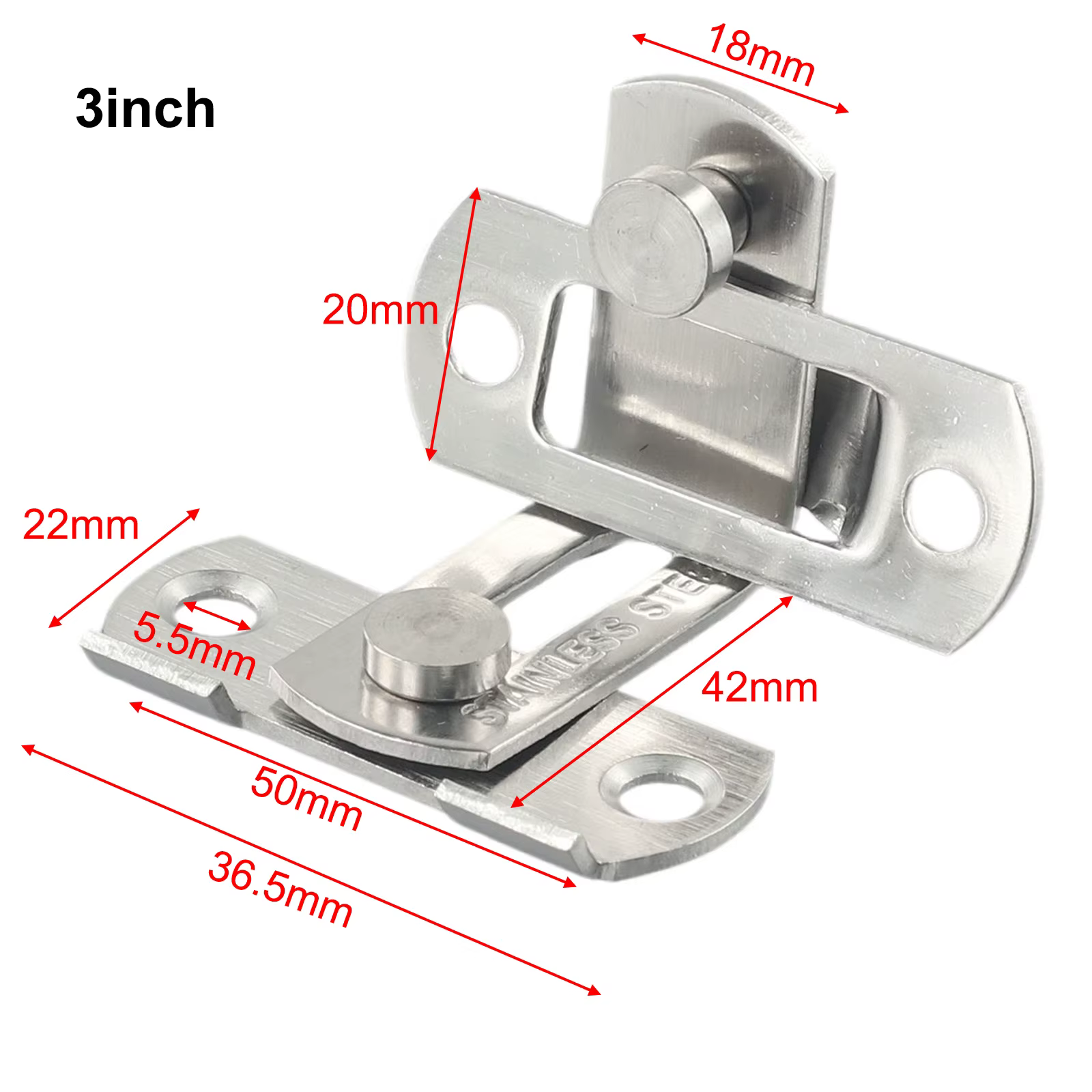 Boulon de verrouillage de porte à Angle droit de 90 degrés