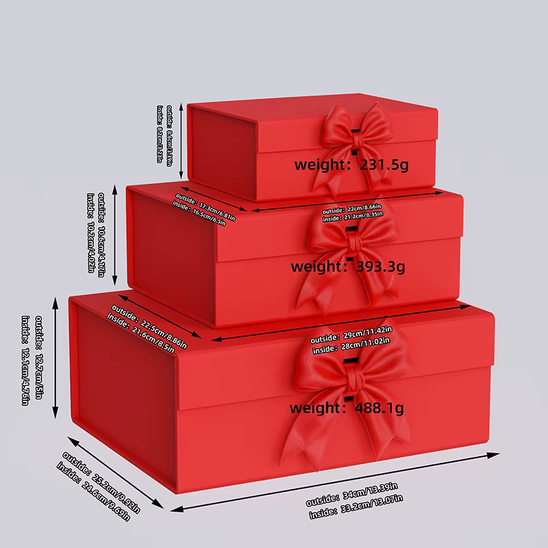 Boîtes cadeaux décoratives avec nœud