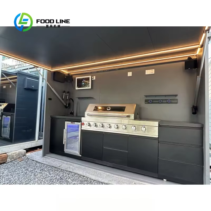 Abri de cuisine extérieur personnalisé et imperméable avec pergola