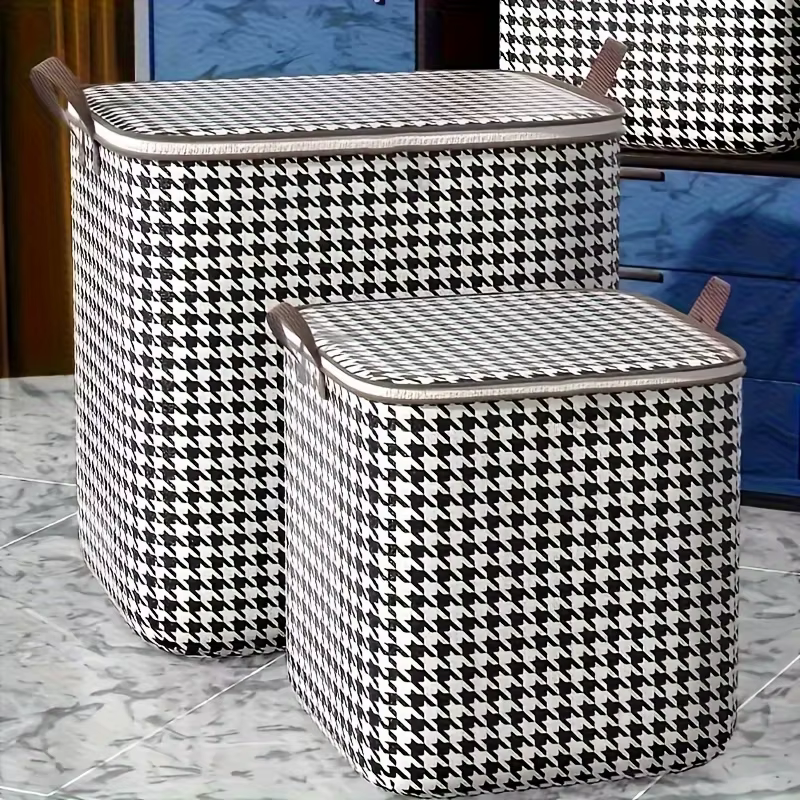 Boîte de rangement à carreaux extra-large