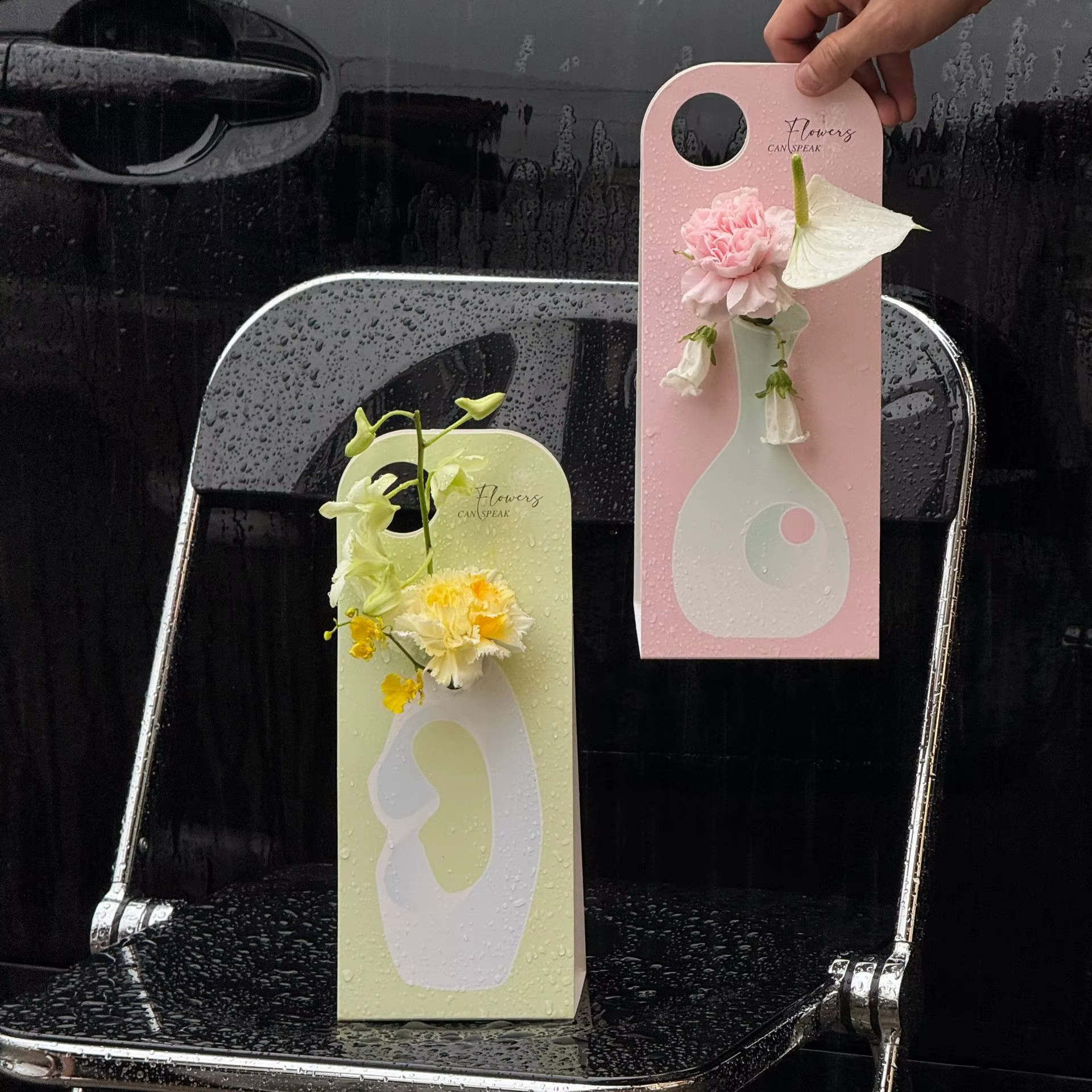 Boîte à fleurs portable pour la Saint-Valentin